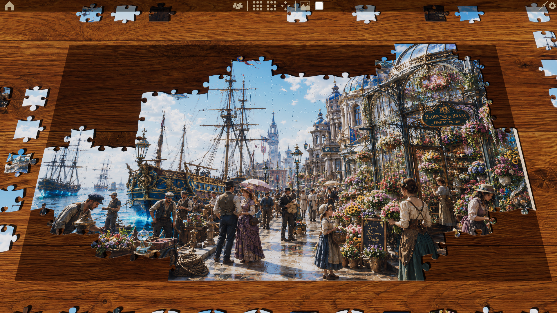 Glassport Wharf puzzle scene