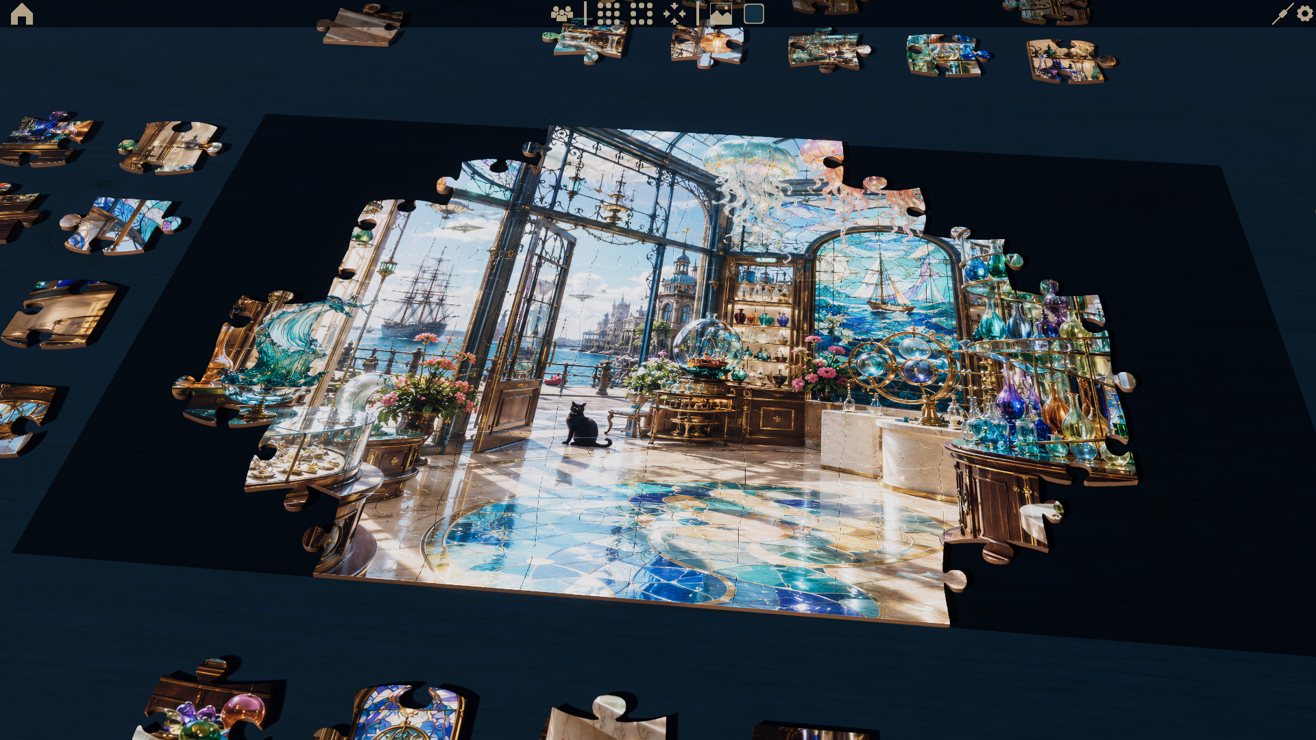 The Glassworks puzzle scene